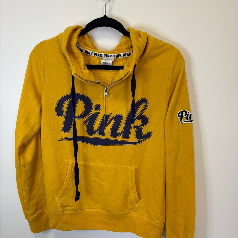 Victoria's Secret Yellow Hoodie with Black Accents
